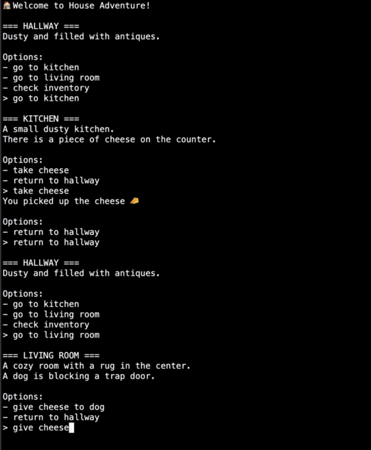 Code being executed.